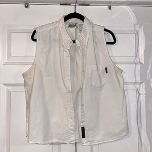 Vintage White collared button down
